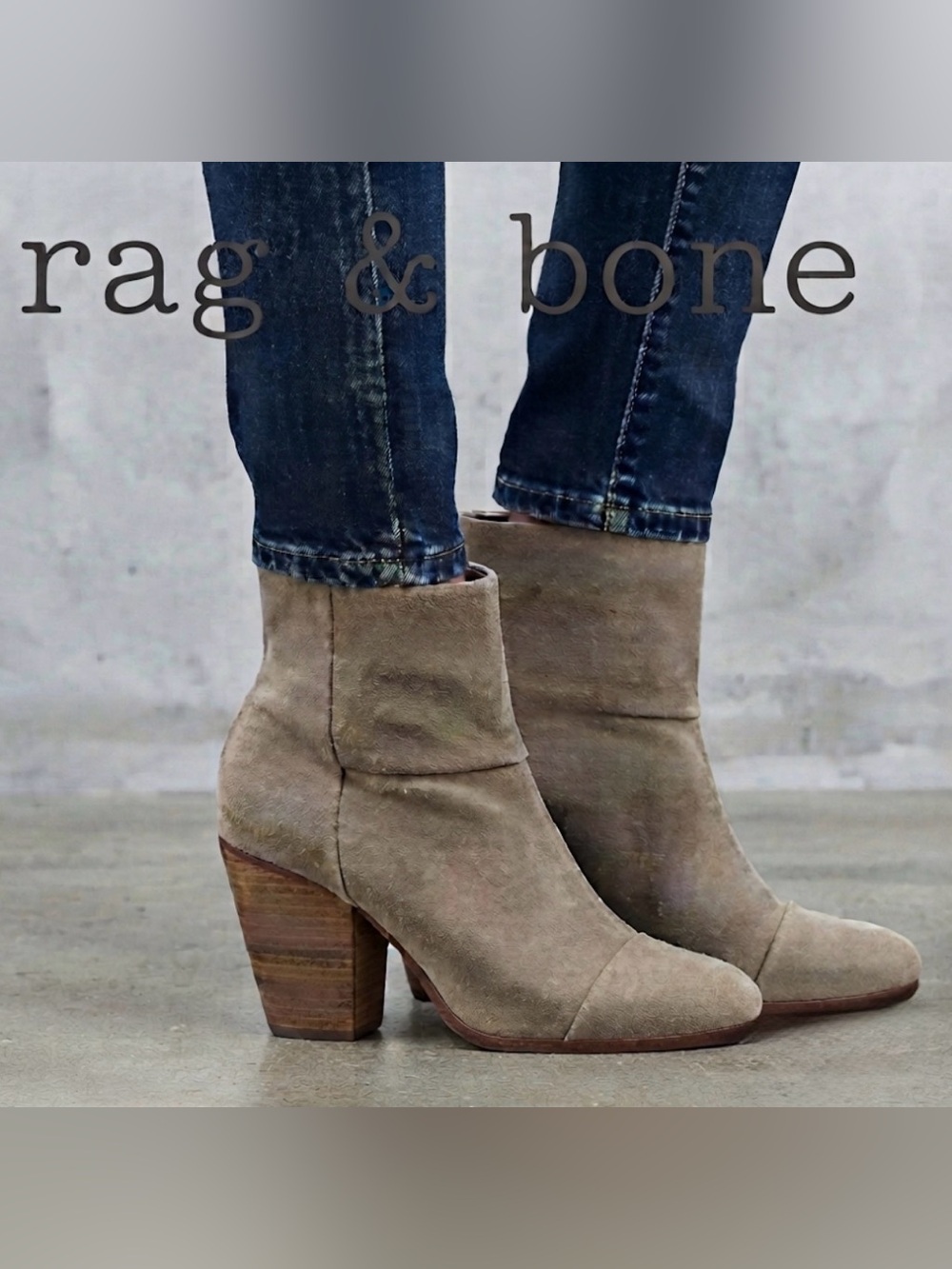 Authentic Rag & Bone canvas ankle boots Sz 8